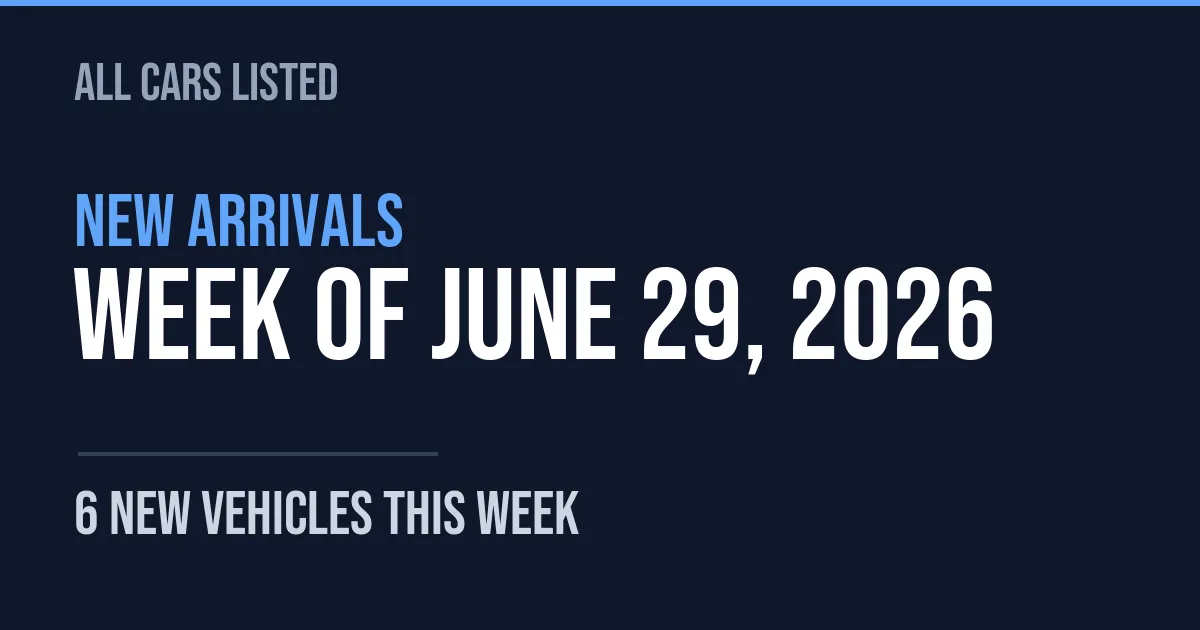 6 new arrivals — week of June 29, 2026